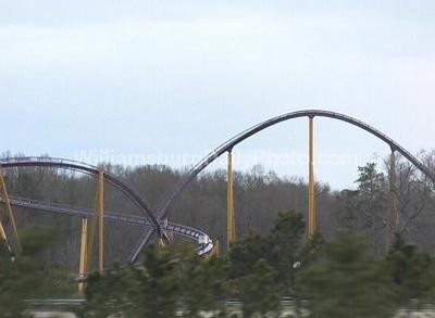 Williamsburg Gifts on Distant View Of A Roller Coaster At Busch Gardens In Williamsburg